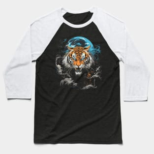 Moonlight Tiger Chinese Japanese China Ancien Baseball T-Shirt